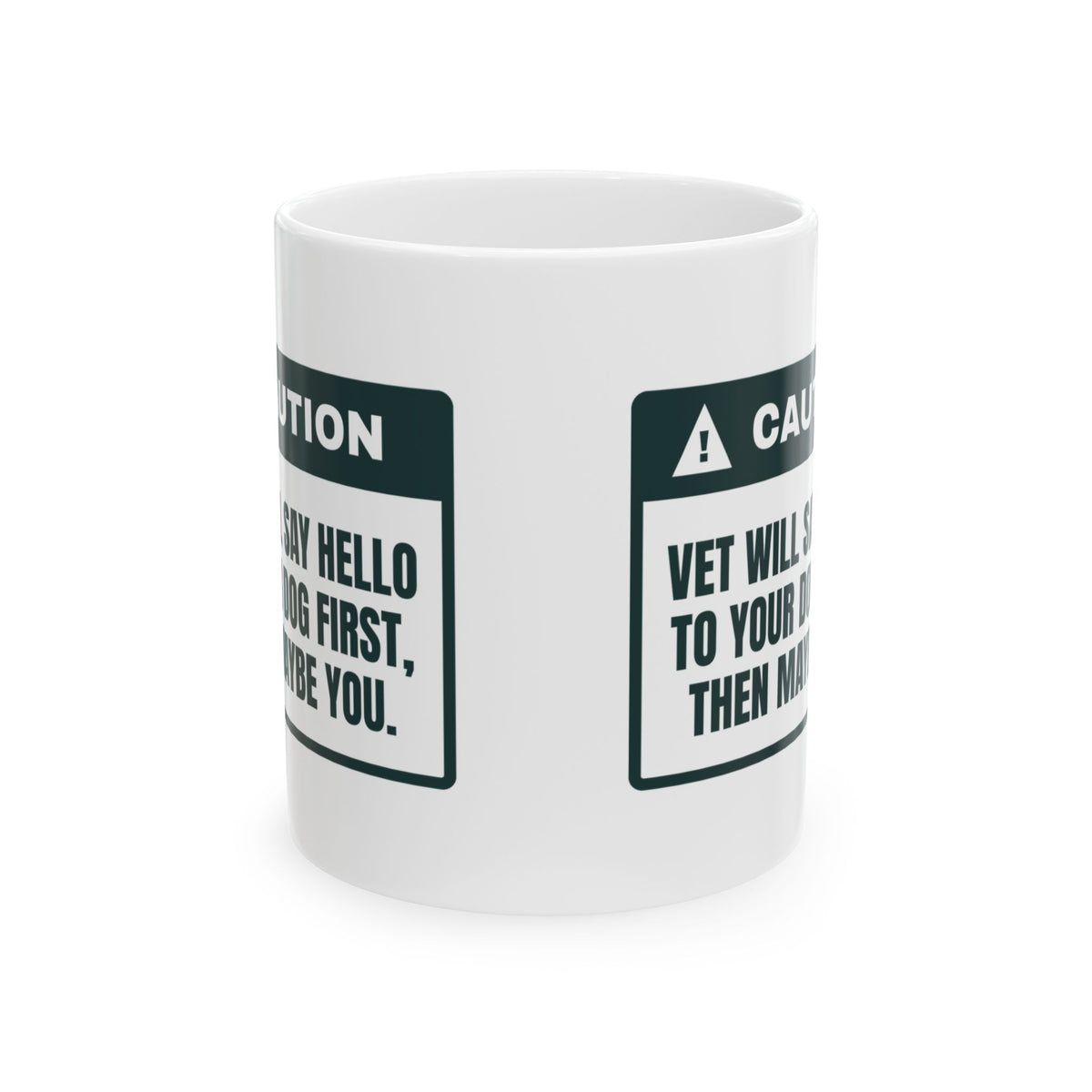 Funny Veterinarian Coffee Mug Says Hi To The Dog Then Maybe You
