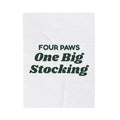 Funny Christmas Throw Blanket Four Paws One Big Stocking For Dog Lovers