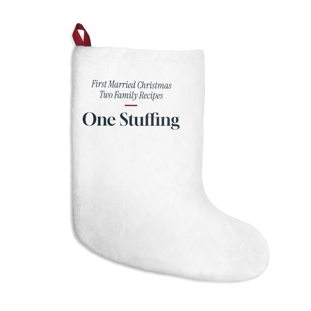 Funny Newlywed Christmas Stocking Two Family Recipes One Stuffing