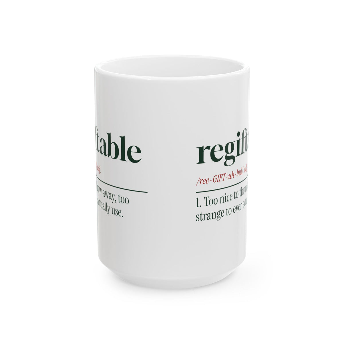 Funny White Elephant Coffee Mug Regiftable Definition For Gift Swaps