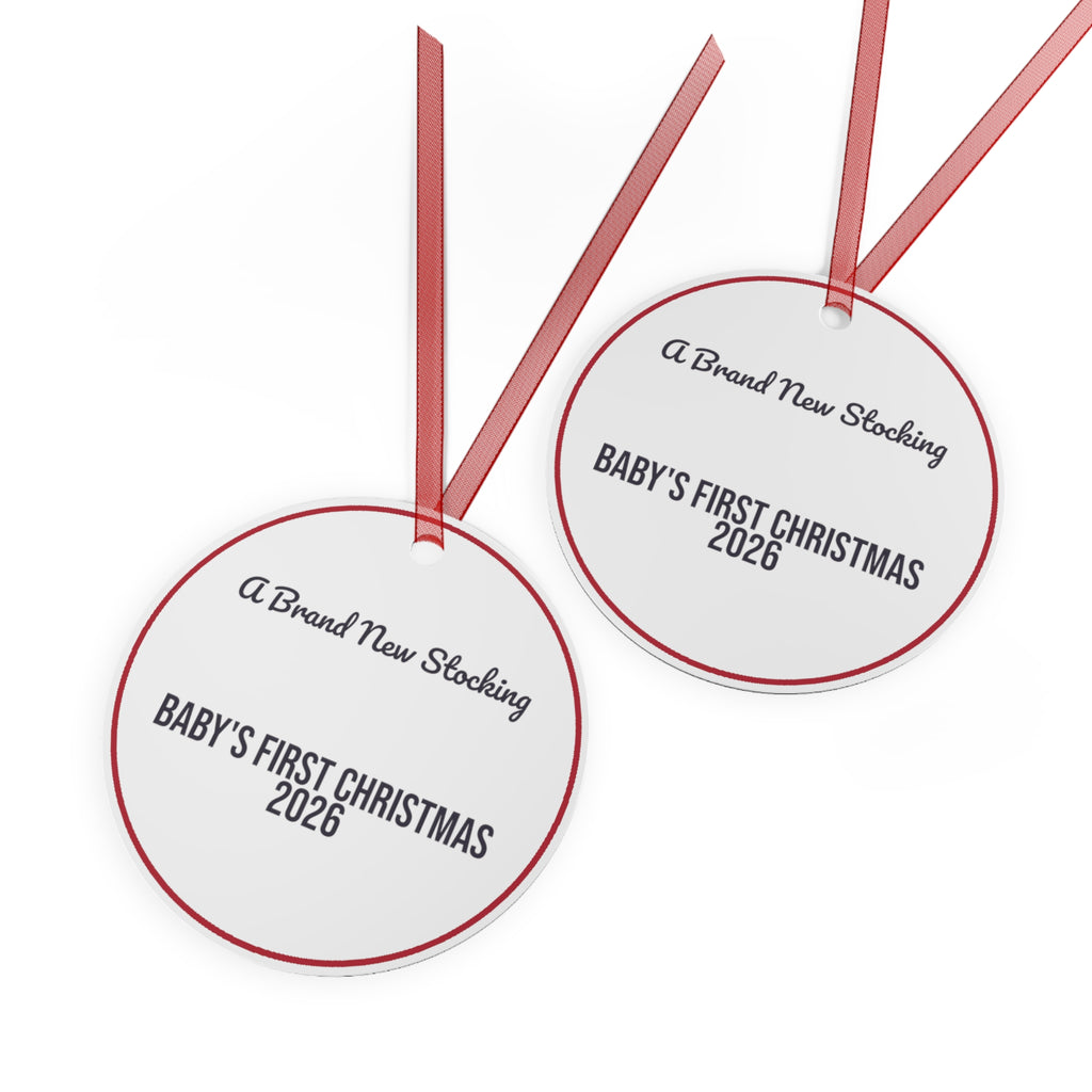 Baby's First Christmas Ornament 2026 A Brand New Stocking Keepsake