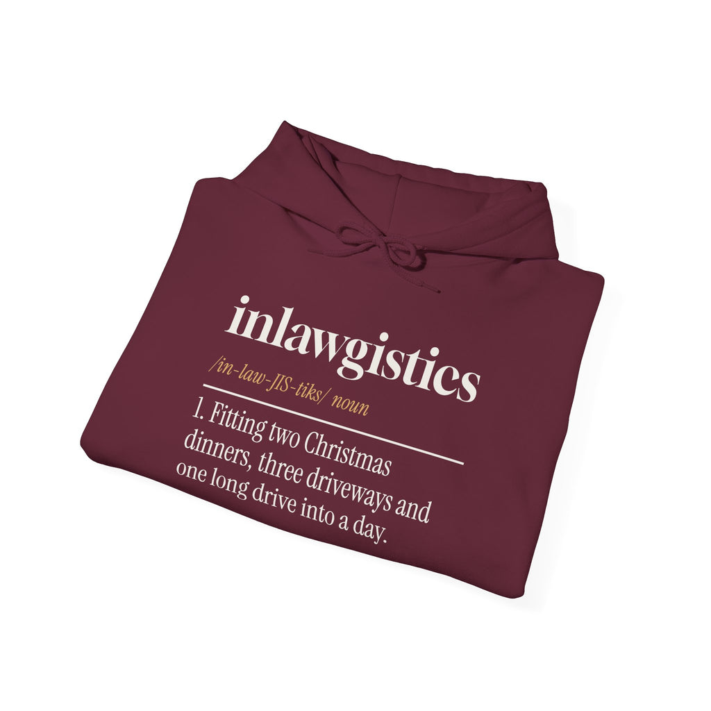 Funny Christmas In-Laws Hoodie Inlawgistics Dictionary Definition