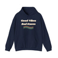 Funny Retro Hoodie Good Vibes Bad Knees