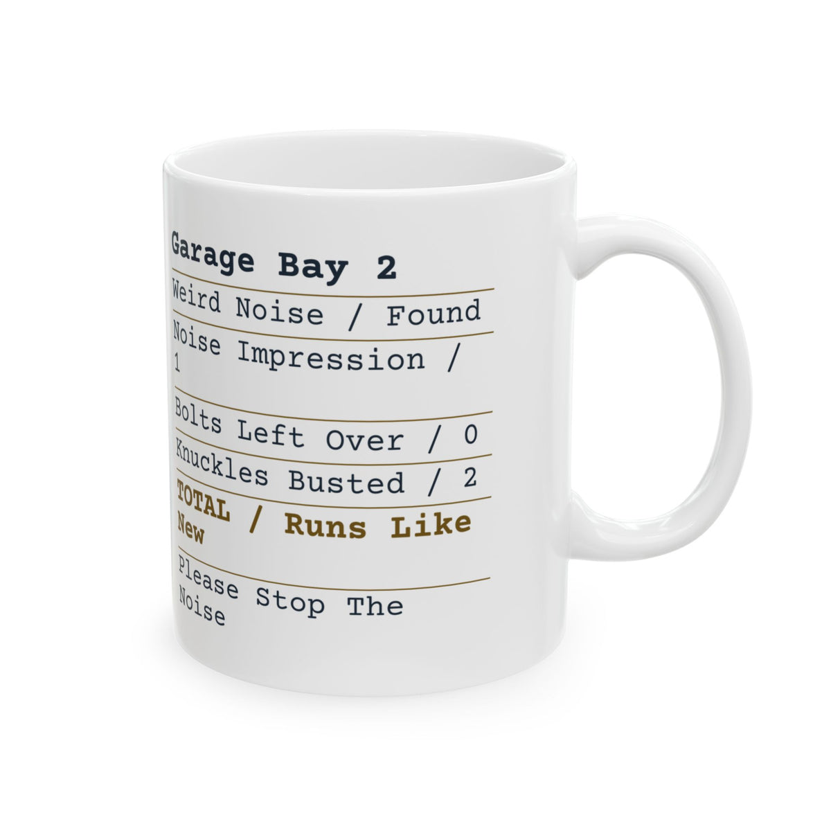 Funny Mechanic Coffee Mug Garage Receipt For Auto Mechanics