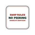 Funny White Elephant Sticker No Peeking Shake At Own Risk
