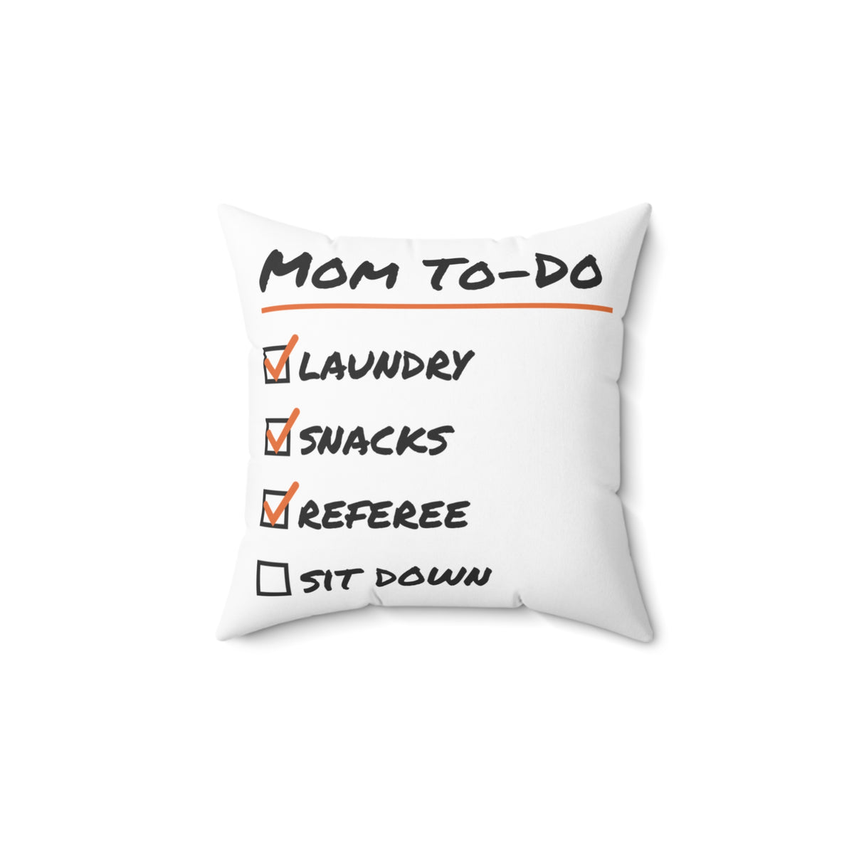 Funny Mom Throw Pillow Mom To Do List Referee