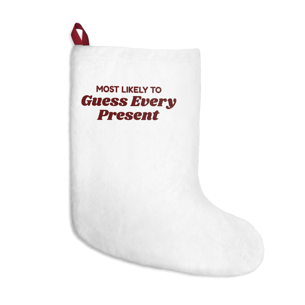 Funny Christmas Family Christmas Stocking Most Likely To Guess Every