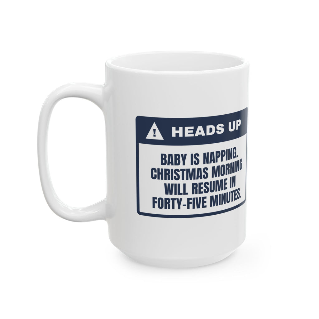 Funny Baby's First Christmas Coffee Mug Baby Is Napping Christmas Resumes