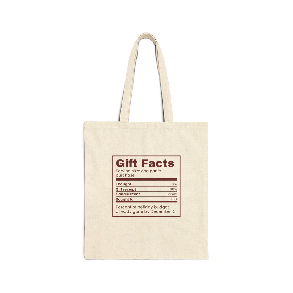 Funny Christmas Tote Bag Gift Facts Bought For TBD For Shoppers