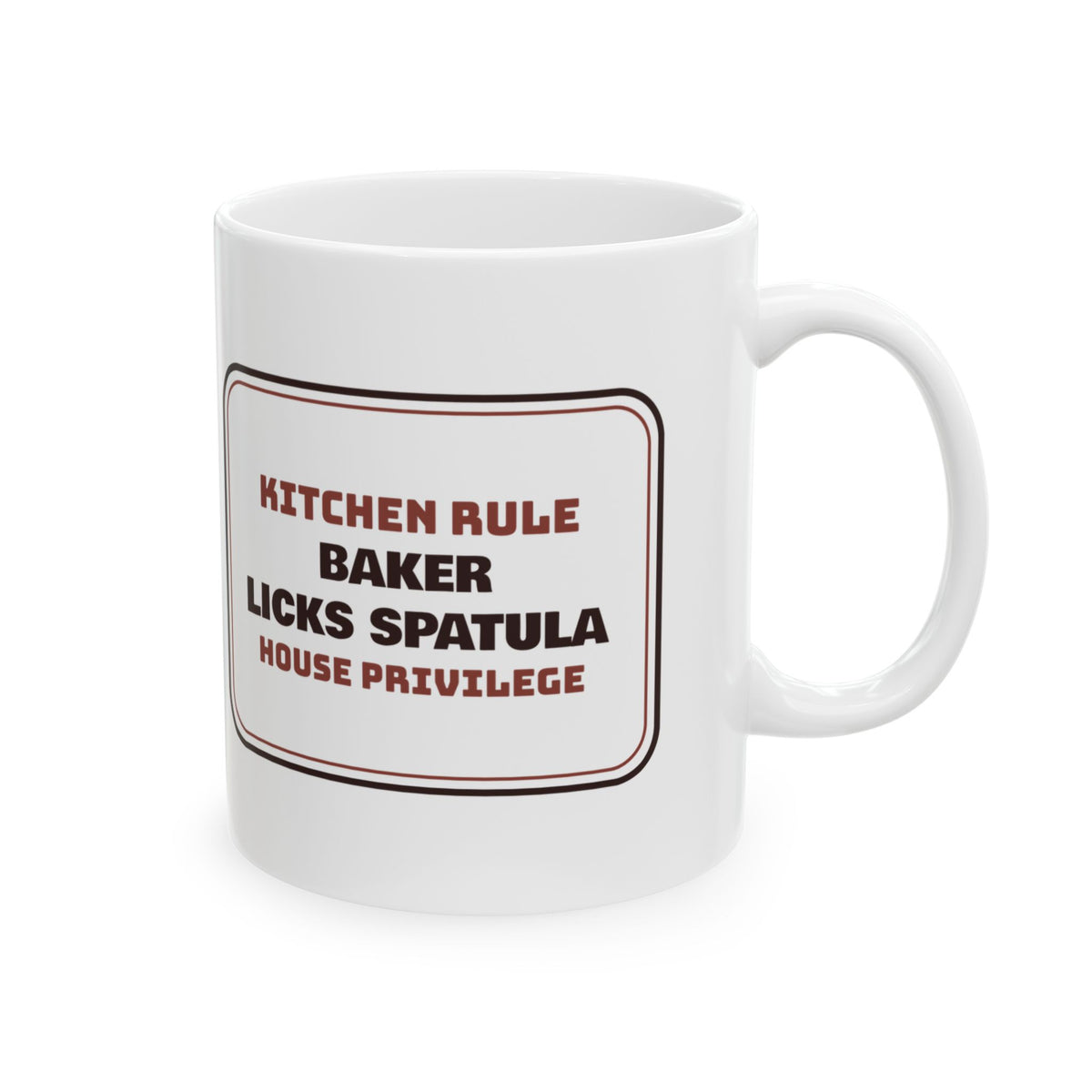 Funny Baking Mug Baker Licks Spatula Kitchen Rule Sign For Bakers