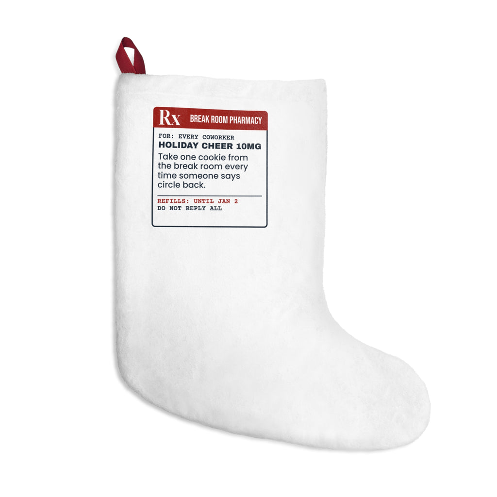 Funny Christmas Stocking Holiday Cheer Prescription For Coworkers
