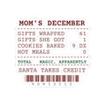 Funny Mom Christmas Sticker Gifts Wrapped 61 Santa Takes Credit