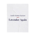 Funny Christmas Teacher Throw Blanket Candle Number Fourteen Lavender Again