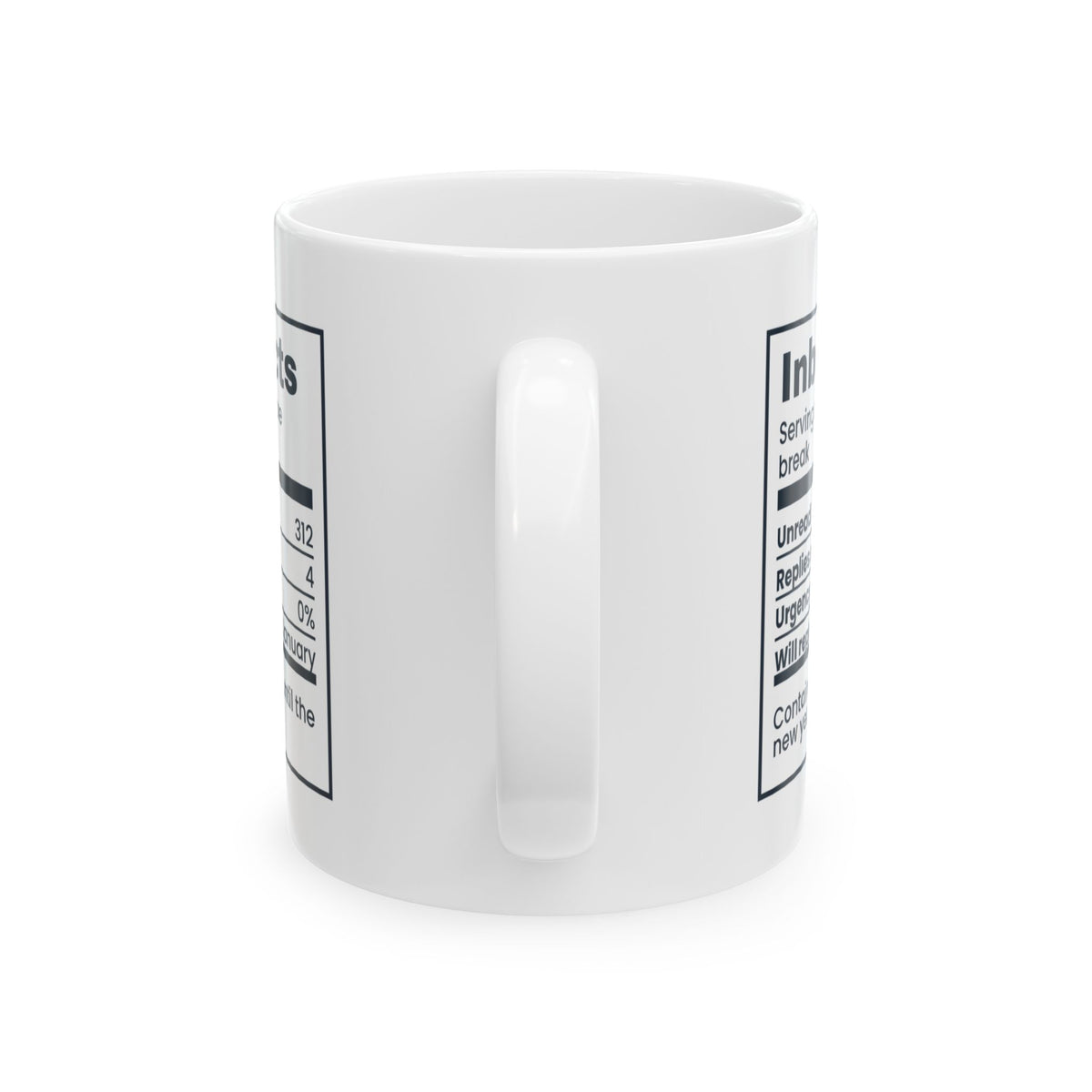 Funny Christmas Coffee Mug Inbox Facts Label For Coworkers