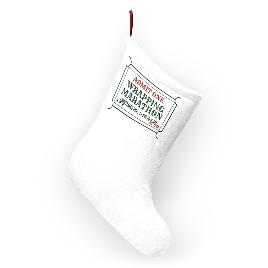 Funny Christmas Stocking Wrapping Marathon Ticket For Mom And Dad
