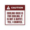 Funny Christmas Cookie Sticker Cooling Rack Not A Buffet Warning