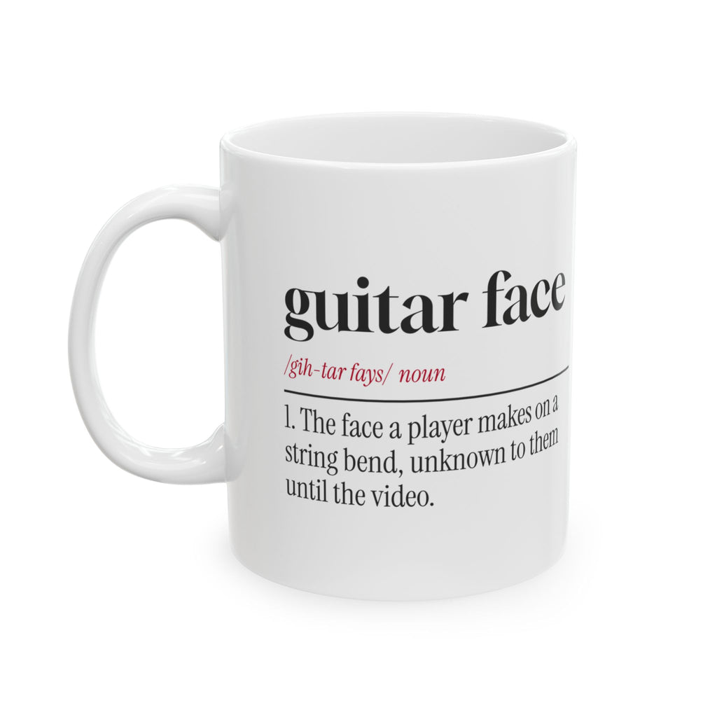 Funny Guitar Player Coffee Mug Guitar Face Definition
