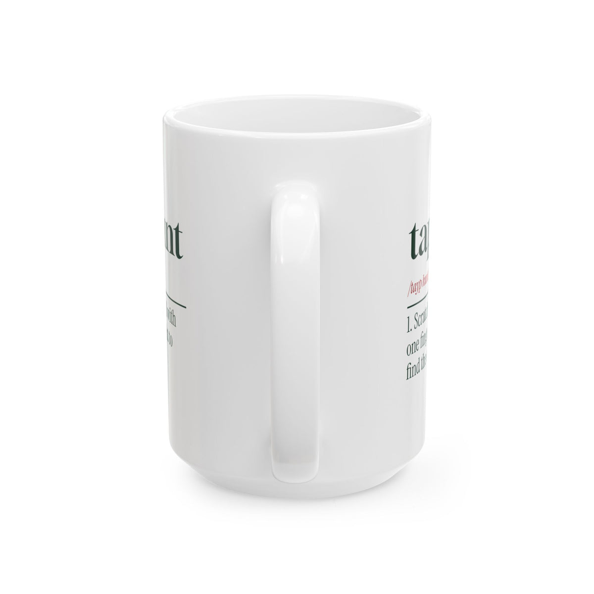 Funny Christmas Wrapping Coffee Mug Tape Hunt Dictionary Definition