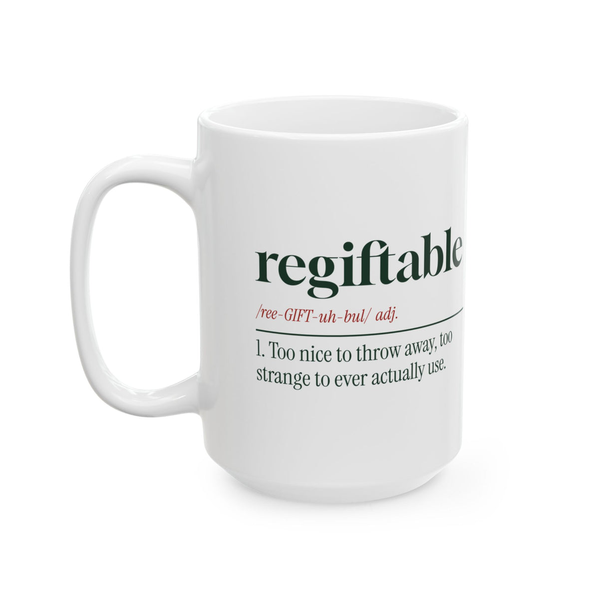 Funny White Elephant Coffee Mug Regiftable Definition For Gift Swaps