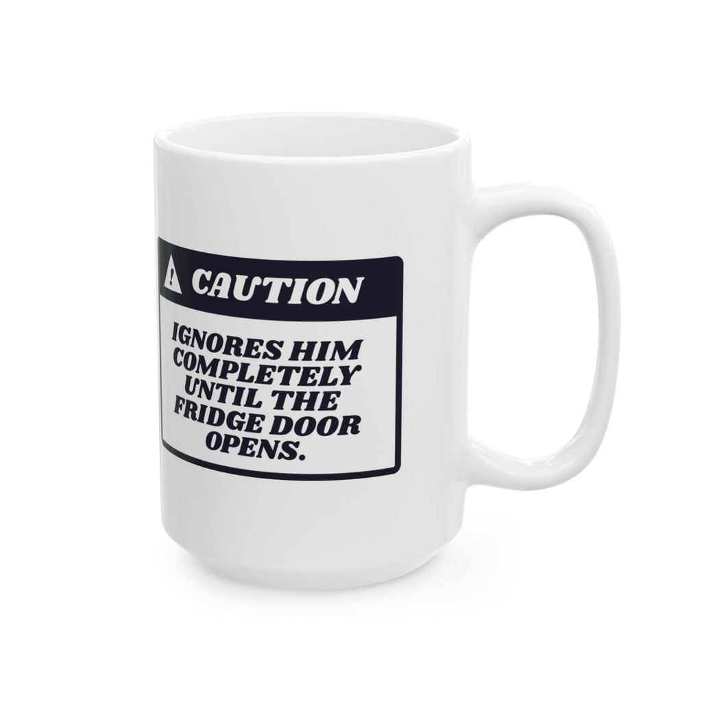 Funny Cat Dad Coffee Mug Caution Label For Cat Dads