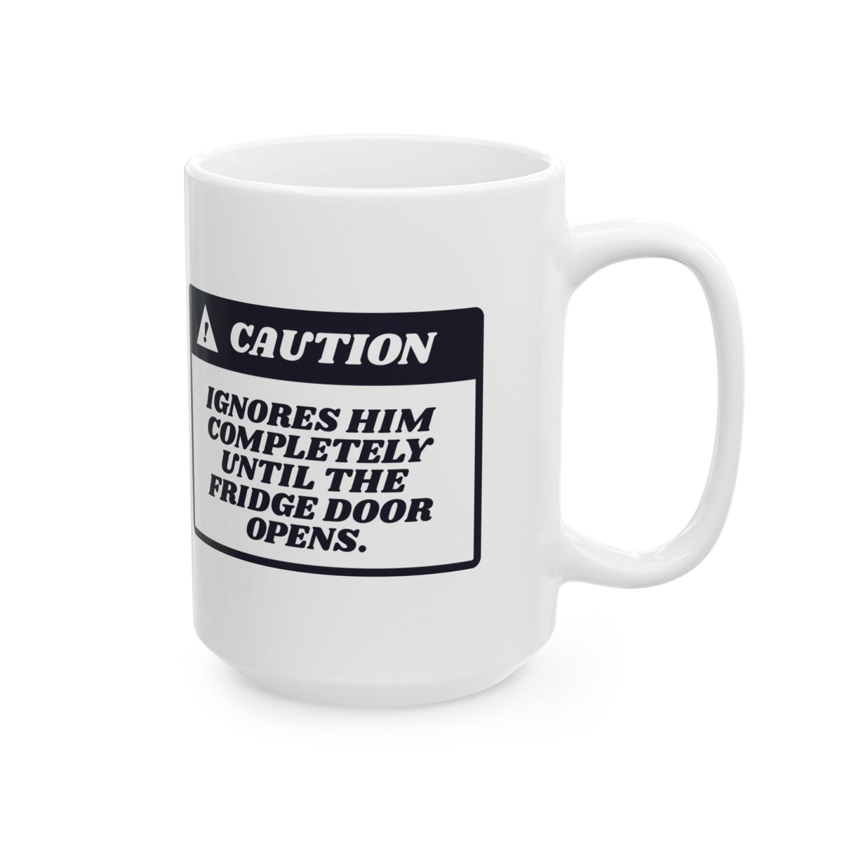 Funny Cat Dad Coffee Mug Caution Label For Cat Dads