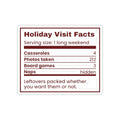 Funny Christmas In-Laws Sticker Holiday Visit Facts Label