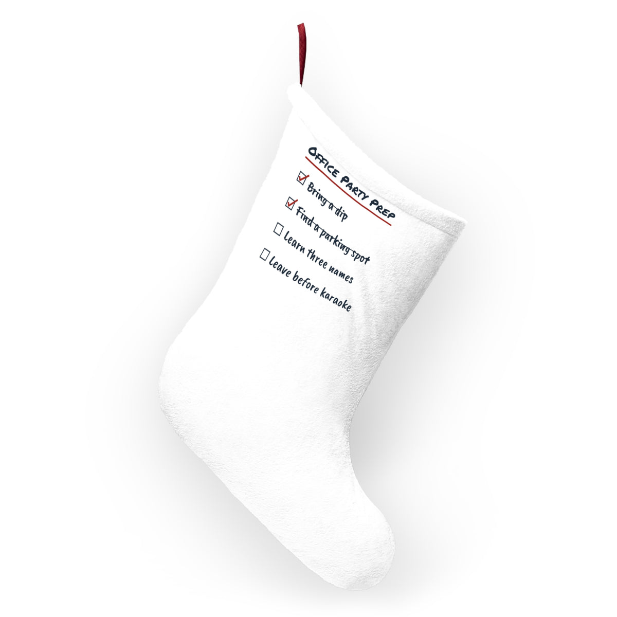 Funny Office Christmas Stocking Office Party Prep Checklist