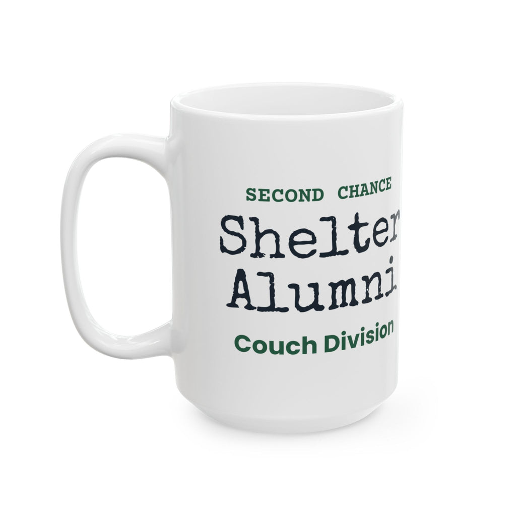 Funny Rescue Dog Coffee Mug Shelter Alumni Couch Division