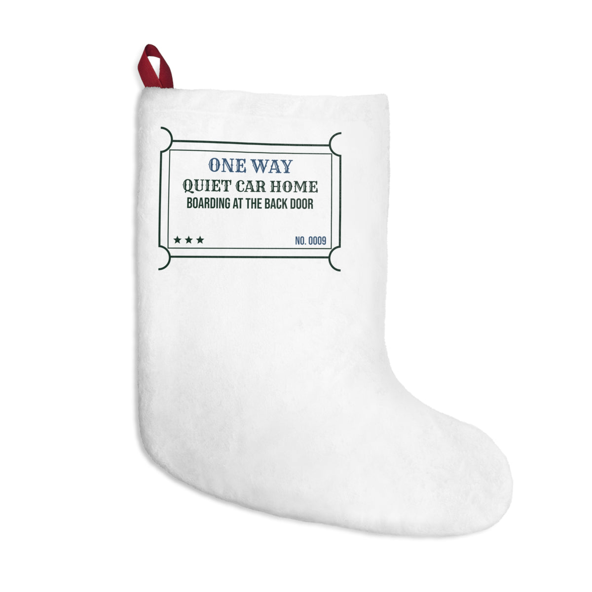 Funny Christmas Stocking Quiet Car Home Ticket For Introverts