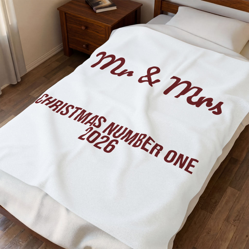 Christmas Throw Blanket Mr And Mrs Christmas Number One 2026 For Newlyweds