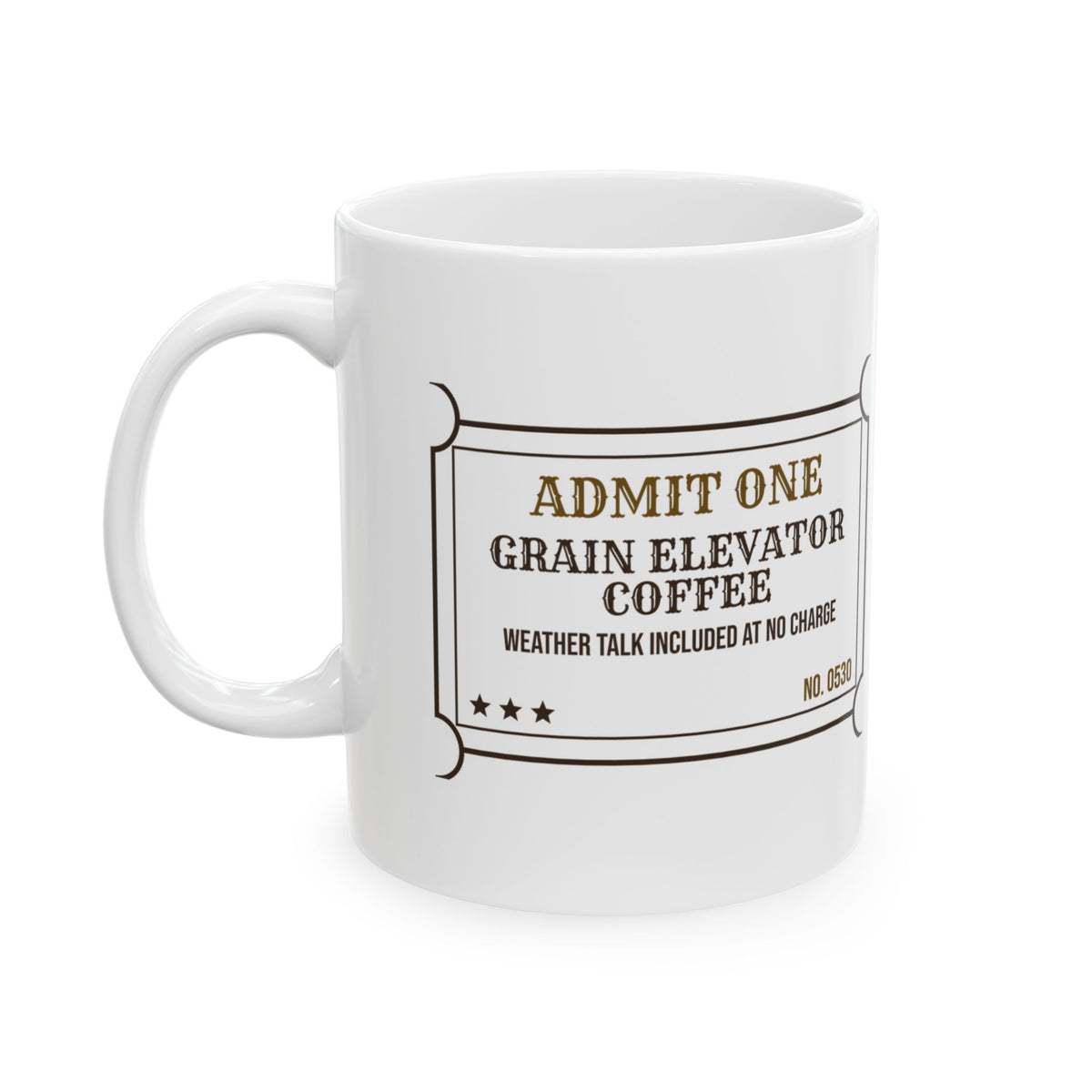 Funny Farmer Coffee Mug Grain Elevator Coffee Weather Talk Included