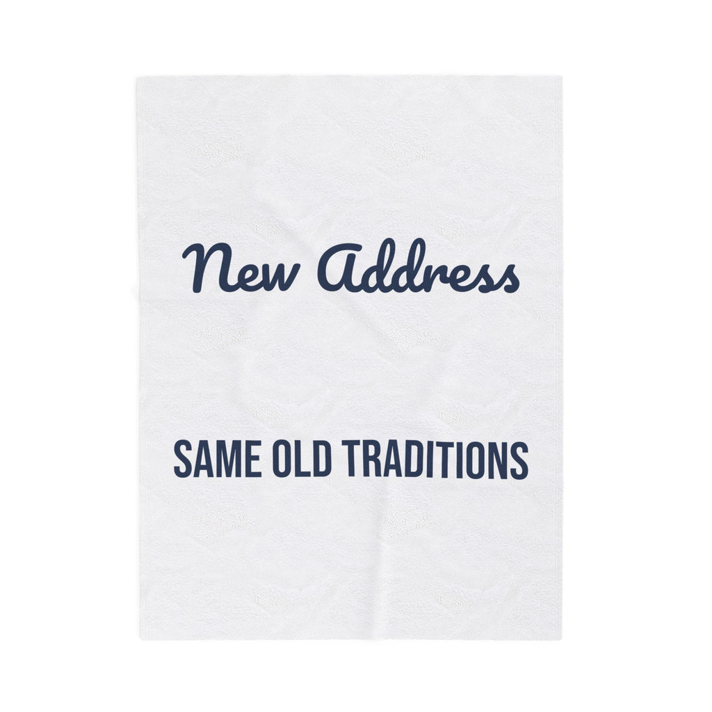 New Home Christmas Throw Blanket New Address Same Old Traditions