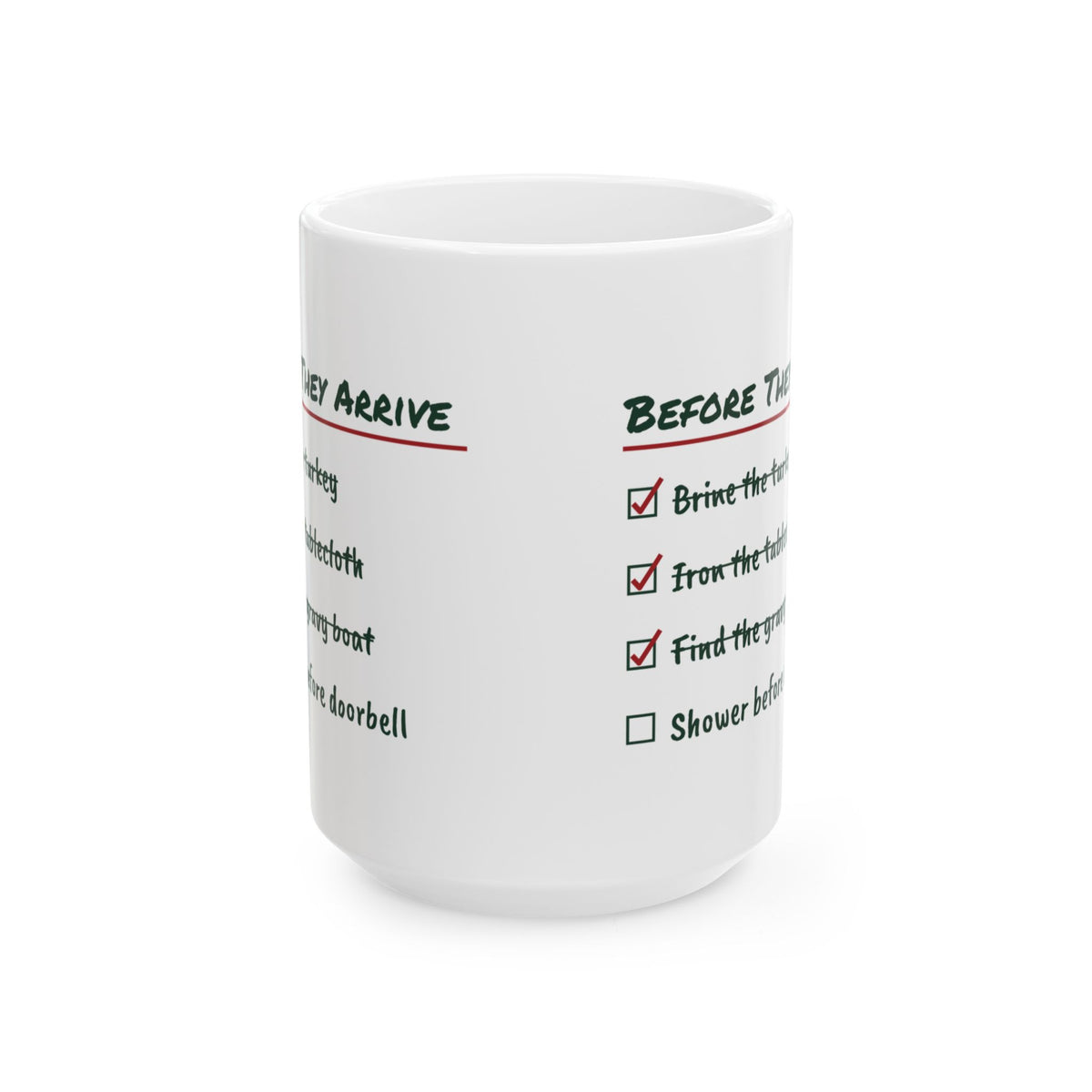 Funny Christmas Coffee Mug Before They Arrive Checklist For Hosts