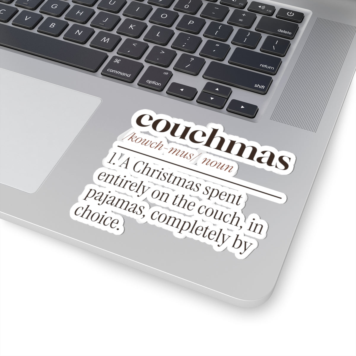 Funny Christmas Introvert Sticker Couchmas Definition