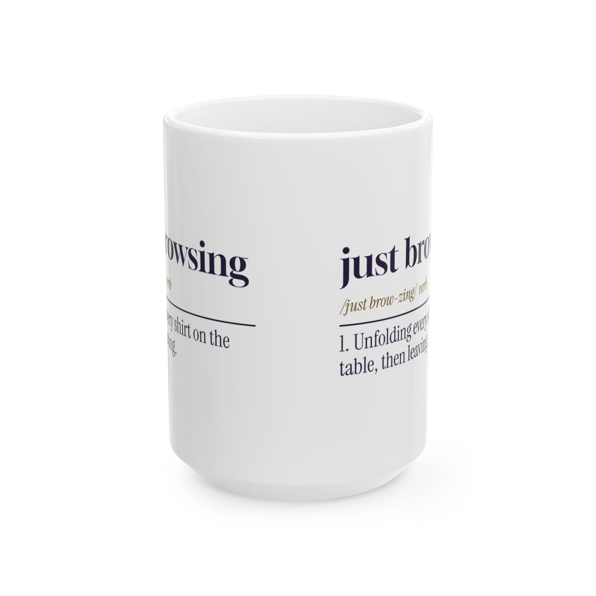 Funny Retail Worker Coffee Mug Just Browsing Dictionary Definition