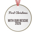 First Christmas With Our Rescue Ornament 2026 Dog Keepsake