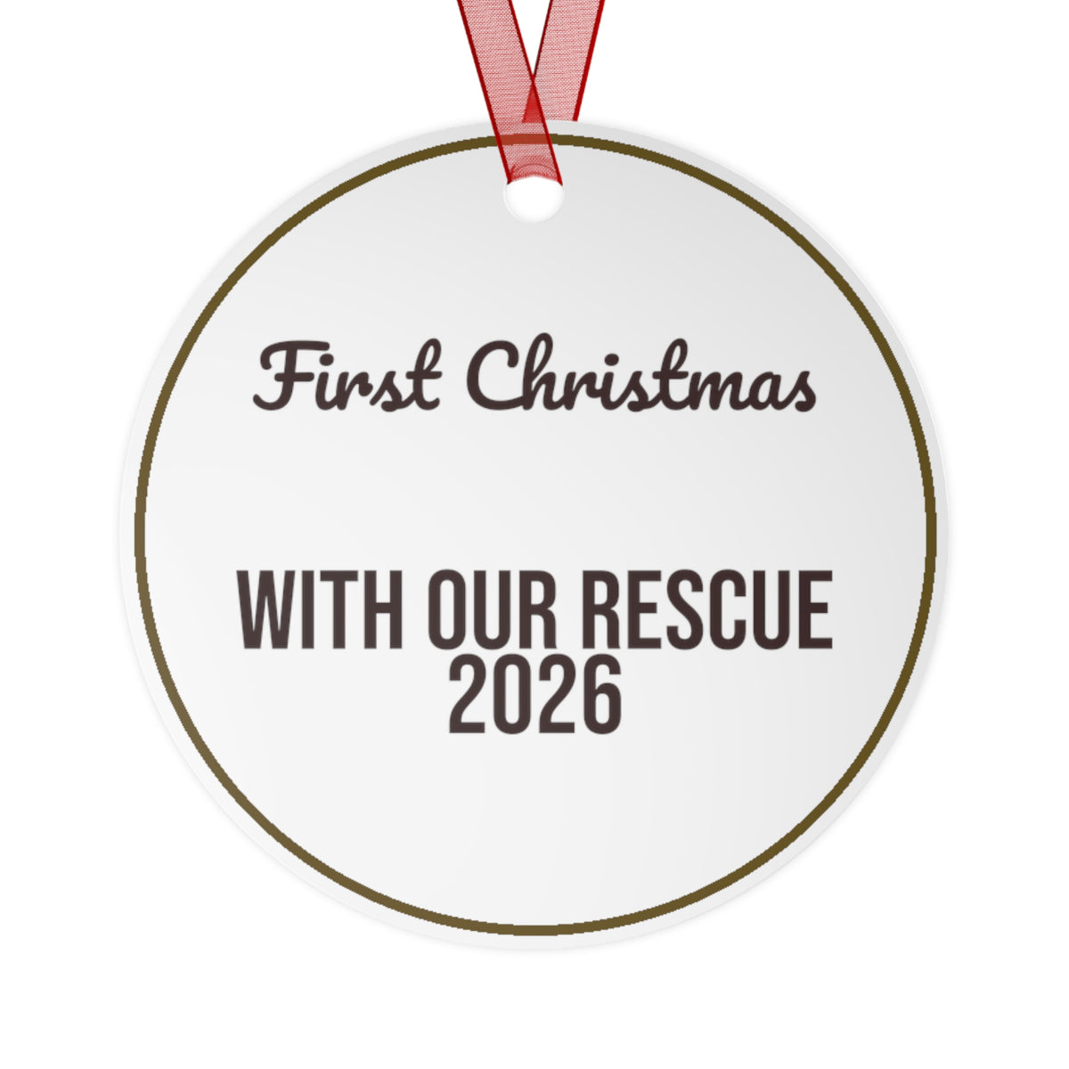 First Christmas With Our Rescue Ornament 2026 Dog Keepsake