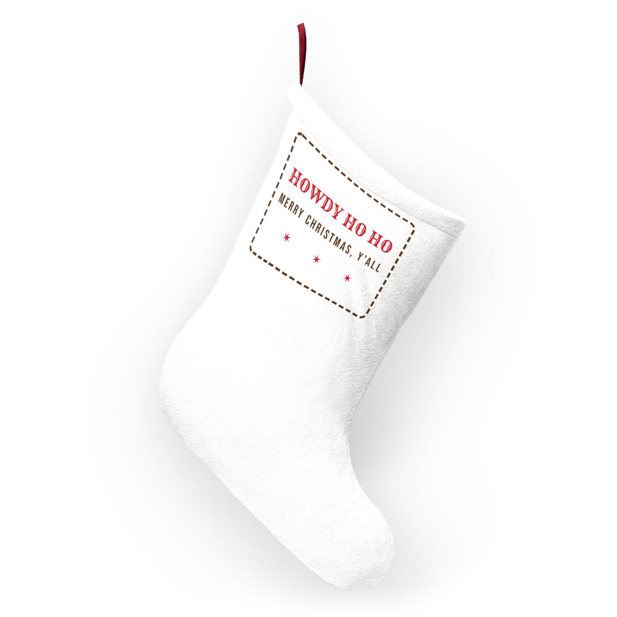Funny Western Christmas Stocking Howdy Ho Ho