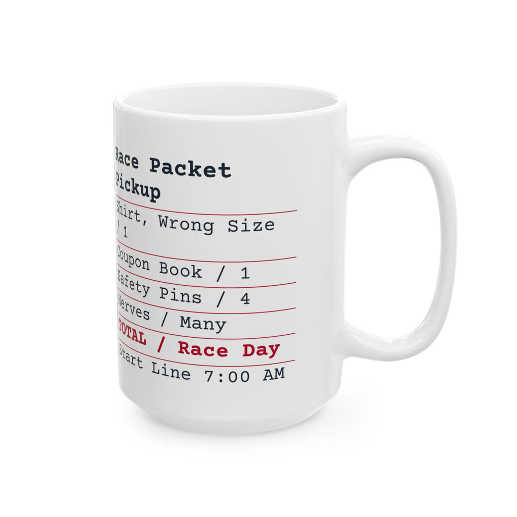 Funny Runner Coffee Mug Race Packet Pickup Receipt For Runners