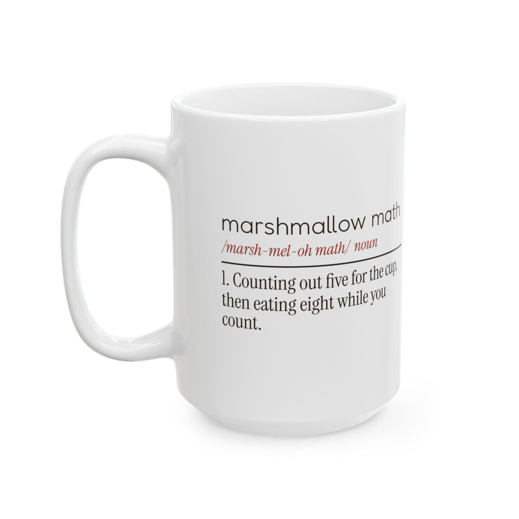 Funny Hot Cocoa Coffee Mug Marshmallow Math Dictionary Definition