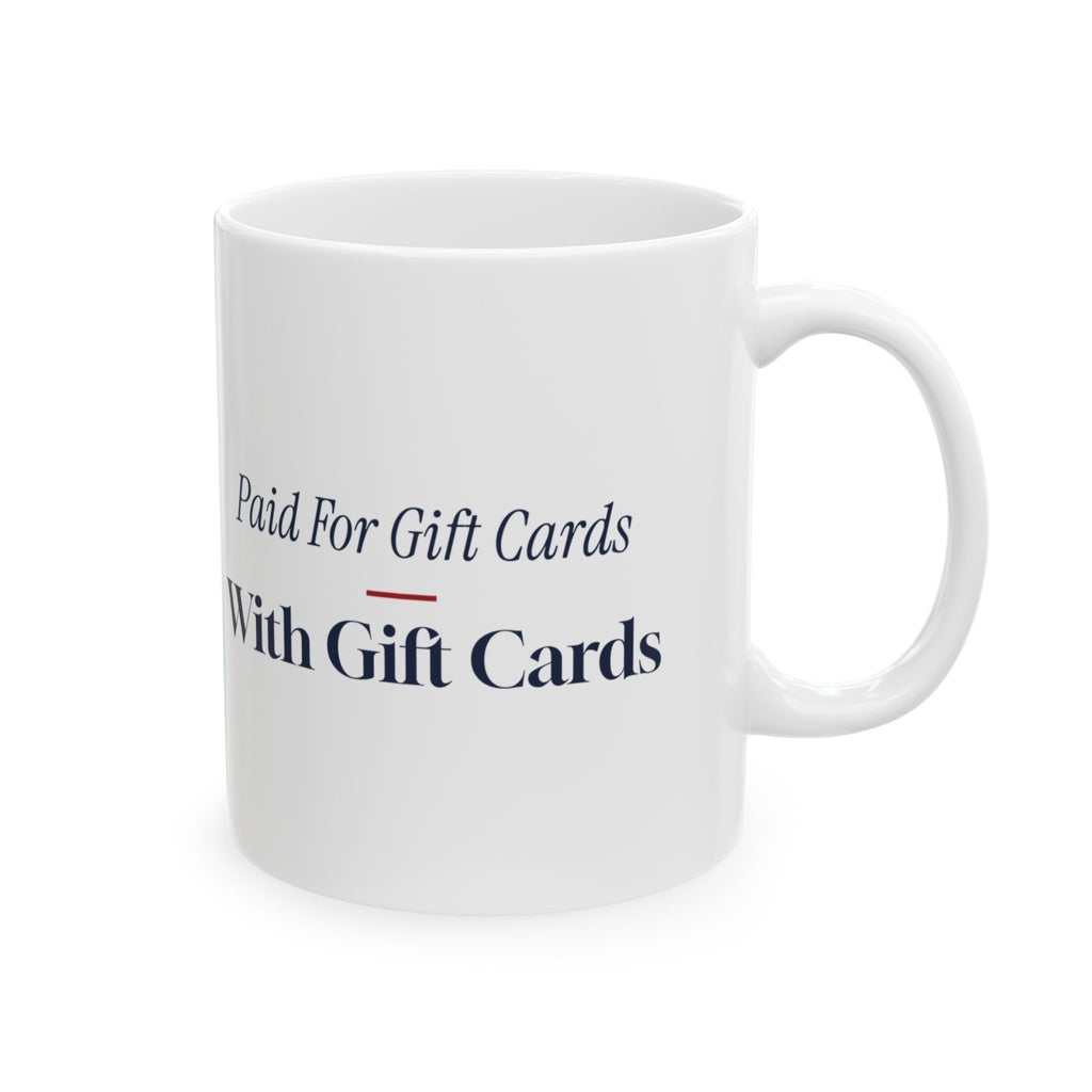 Funny Cashier Christmas Coffee Mug Paying For Cards With Cards