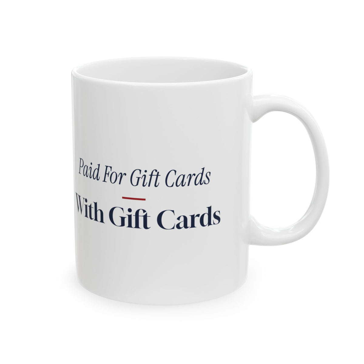 Funny Cashier Christmas Coffee Mug Paying For Cards With Cards