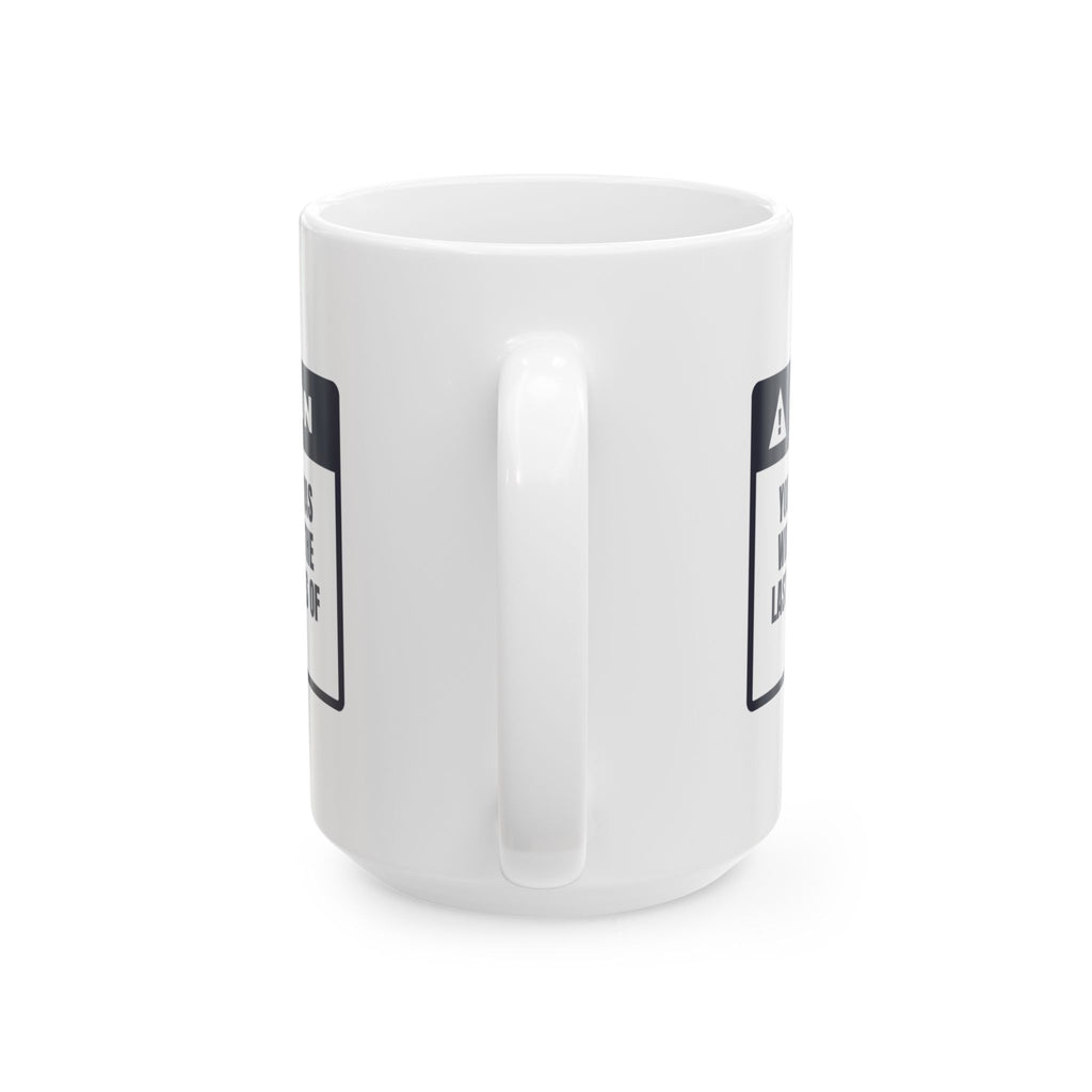 Funny Christmas Coffee Mug Last Eight Inches Of Tape Warning