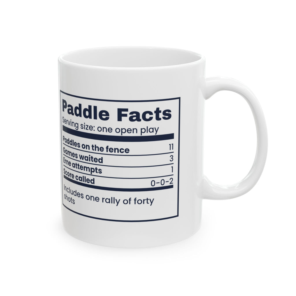Funny Pickleball Mug Paddle Facts Label For Pickleball Players