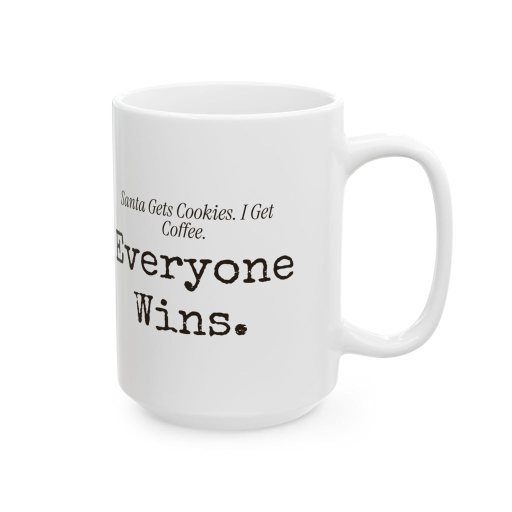 Funny Christmas Coffee Mug Santa Gets Cookies I Get Coffee