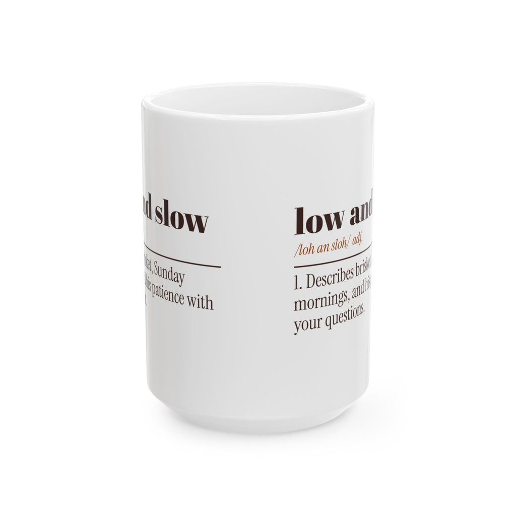 Funny BBQ Coffee Mug Low And Slow Dictionary For Pitmaster