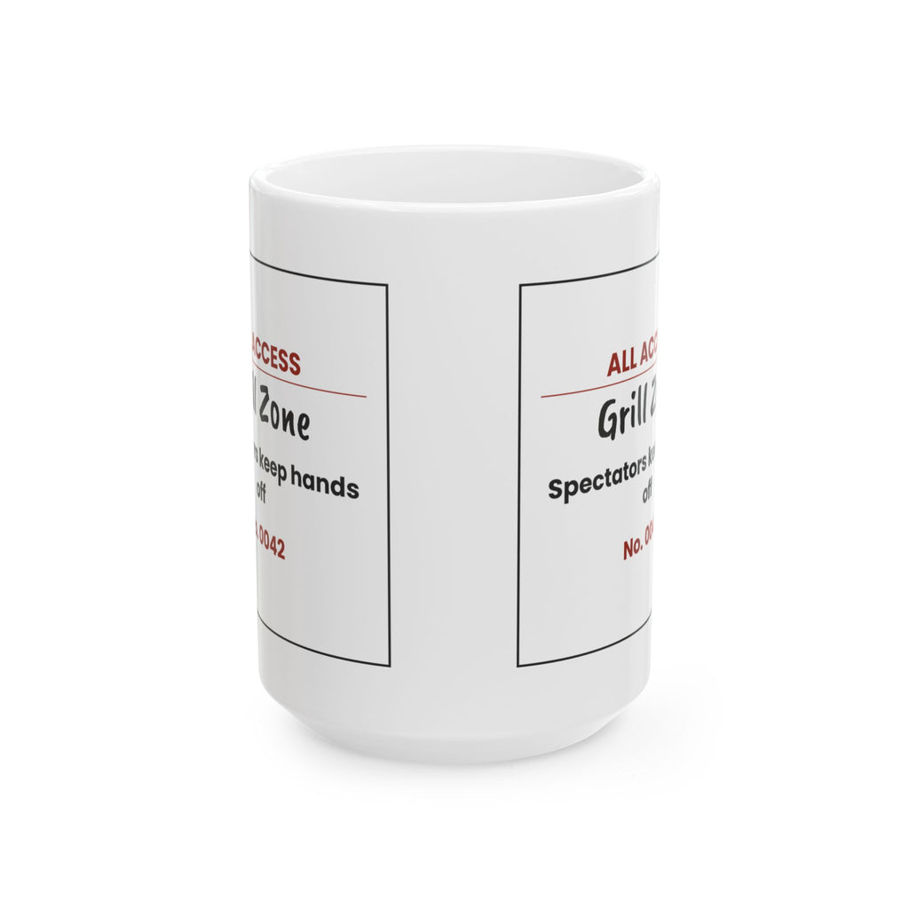 Grill Zone Ticket Coffee Mug Spectators Hands Off For Dad