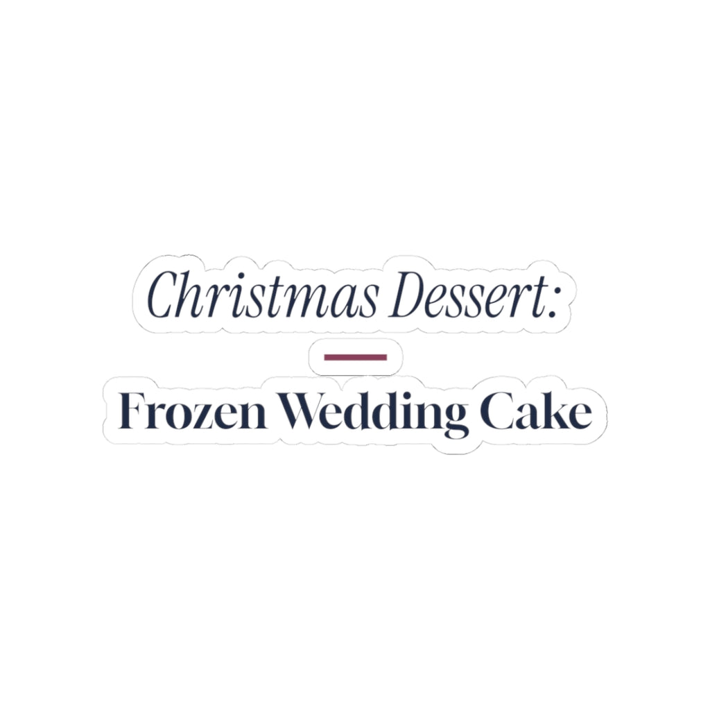 Funny Christmas Sticker Frozen Wedding Cake For Newlyweds
