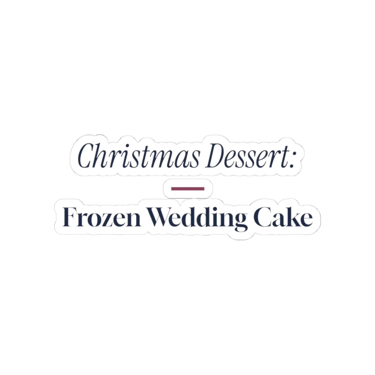 Funny Christmas Sticker Frozen Wedding Cake For Newlyweds