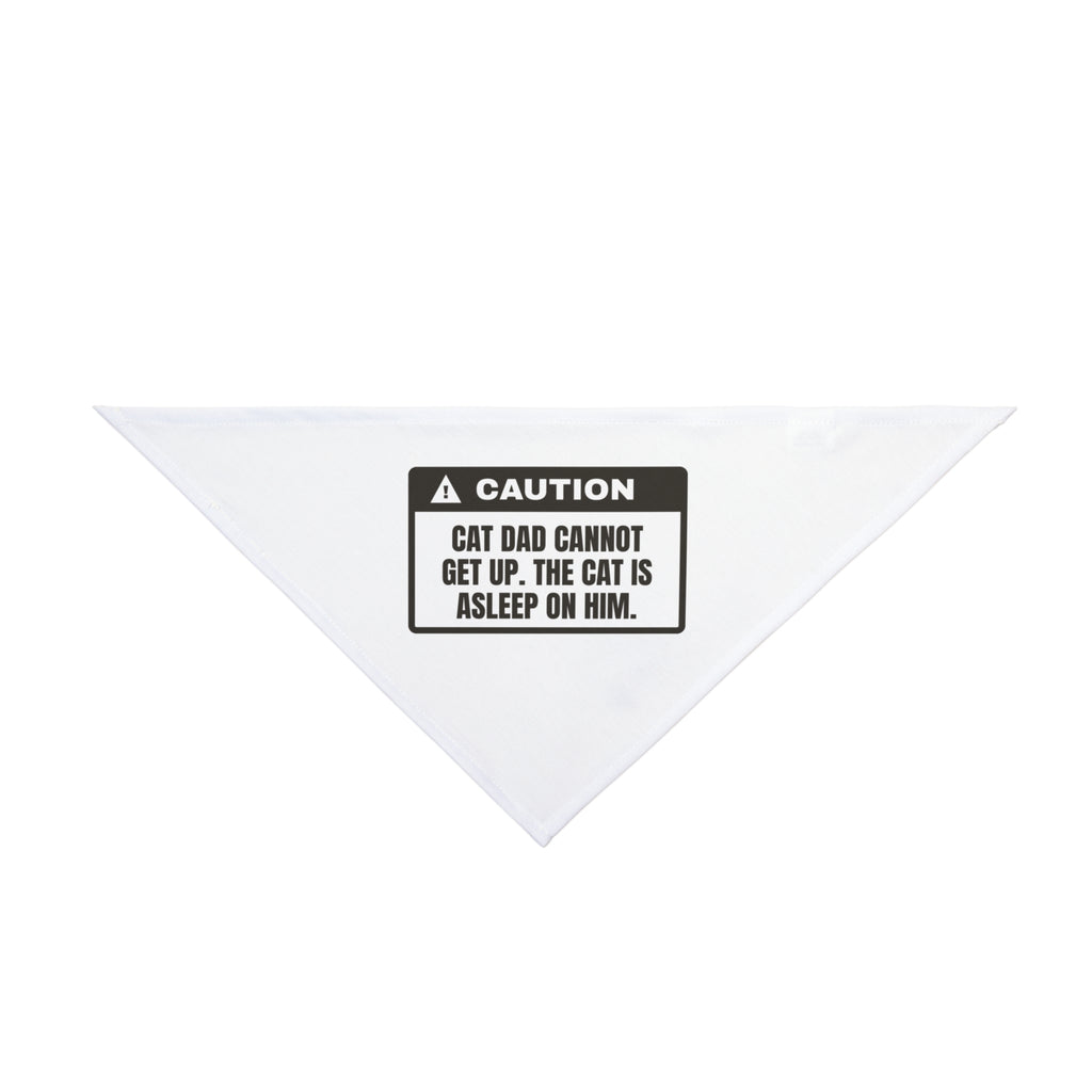 Funny Cat Dad Dog Bandana Can't Get Up Cat Asleep On Me